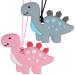 Nearbyme Baby Teething Necklace Silicone Chewable Teether Necklace for Babies Toddlers Sensory Oral Motor Chew Tool for Aggressive Chewer (2PACK Gray/Pink)
