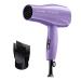 1875 Ceramic Hair Dryer Powerful Fast Drying Multi-Setting with Comb Attachment Additional Detangler Included Slide Bar Switch Compact for Home & Travel (Purple)