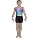 Aosva Girls Gymnastics Leotard Sparkle New Geometry Design | 9-10 Years (150CM) | Black Rainbow Set - Buy Online on SooperMarket.com