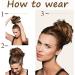 JJstar 2PCS Curly Messy Bun Hair Pieces in Off Black - High Heat Resistant Synthetic Fiber Scrunchies for Women and Girls - Buy Online on SooperMarket.com