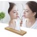 Delicate Irregular Acrylic Makeup Mirror Aesthetic Desktop Mirror with Durable Wooden Base for Men Women Portable Lightweight Cosmetic Mirror for Home Bathroom Travel - Buy Online on SooperMarket.com