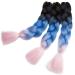 Buy Tess Braids Extensions - 60cm Jumbo Kanekalon Hair Braids (3 Pack: Black/Blue/Pink) for Box Braids - 100g Bundles - Ombre Hair Extensions - Buy Online on SooperMarket.com
