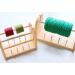 Hand U Journey Wood Spools Holder | 3-Thread Beech Rack Organizer for Macrame, Weaving, Sewing & Yarn - Buy Online on SooperMarket.com
