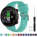 Watbro Compatible with Garmin Forerunner 45 Band  Soft Silicone Sport Replacement Watch Band  Fitness Strap Bracelet Wristband for Garmin Forerunner 45 Smartwatch Pink+Teal+Orange - Buy Online on SooperMarket.com