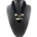 GUMEI Ethnic Style Heart Pendant Necklace with Nature Stone & Leopard Pattern Scarf - Buy Online on SooperMarket.com