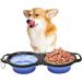 Buy Foldable Silicone Meal Cones & Double Dog Bowls | Portable Pet Feeders for Travel & Camping - Buy Online on SooperMarket.com