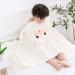Hilmocho Baby Hooded Bath Towel | Soft Coral Velvet Swaddle Blanket for Infants | Absorbent Shower and Swimming Towel | White Sheep Design - Buy Online on SooperMarket.com