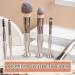 BS-MALL 16 Pcs Makeup Brushes Set with Stand | Synthetic Foundation, Powder, Concealers, Eye shadows, Blush | Champagne Gold Cosmetic Brushes with 3 Makeup Sponges - Buy Online on SooperMarket.com