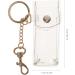 2Pcs PVC Pouch Keychain - Transparent Lipstick Holder with Golden Key Rings | Fashionable Key Chain Organizer - International Shipping Available - Buy Online on SooperMarket.com