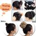 Sandy Brown to Bleach Blonde Messy Updo Hairpiece Scrunchie - Curly Hair Bun Extension - Buy Online on SooperMarket.com