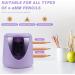 Electric Pencil Sharpener - AZLNRMU Cute Design Pencil Sharpener with Pencil Saver Suitable for Colored Pencils(6-8.5mm)  Blade to Fast Sharpen  Gift for Students/Primary School/Office (Purple) - Buy Online on SooperMarket.com
