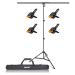 EMART T-Shape Portable Background Backdrop Support Stand Kit 5ft Wide 8.5ft Tall Adjustable Photo Backdrop Stand with 4 Spring Clamps 8.5ft Stand