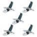 MELOTOUGH 1 Inch Plated Suspender Clips Pacifiers Clips with Plastic Gripping Teeth(5 PCS)