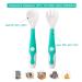 Novos Baby Utensils Set - Soft Grip Toddler Fork & Spoon with Travel Case | Perfect Feeding Learning Tool for Kids - Blue - Buy Online on SooperMarket.com