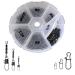 Njord Kalastus triple vertebrae and Snap Set 150 TLG |Perfect for trout fishing |Fishing accessories vertebrae fishing set |Fishing vertebrae with carabiner fishing vertebrae set |Triple vortex fishing trout accessories 150 parts