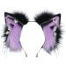 Wontool Animal Ears Headband - Cosplay Animal Ear Headband for Women Plush Cosplay Decoration for School Plays Theater Costumes Stage Shows and Dances Purple - Buy Online on SooperMarket.com