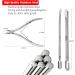Stainless Steel Cuticle Cutter Set - Pusher, Nipper, Scissors & Scraper for Manicure & Pedicure - Buy Online on SooperMarket.com