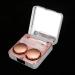 Portable Marble Mirror & Contact Lens Container Set | Square Design with Lens Cleaner Tweezer & Rose Gold Accents - Buy Online on SooperMarket.com