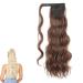 prinfantasy Wave Pony Tail Magic Paste One Piece Curly Wrap Around Ponytail Hair Extension Long Fluffy Synthetic Ponytails Brown MW126 GBMW126 24 inch