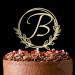 Vinisong Personalized Initial Letter B Golden Cake Topper - Rustic Wedding & Birthday Decoration - Buy Online on SooperMarket.com