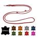 Dog leash fat leather small dogs/large dogs 2m / 2.40m / 2.80m / 3.50m / 5m double leash adjustable (2m X 8mm Red) 2m X 8mm Red