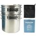 DZRZVD Camping Cups and Mugs Pot Set - 304 Food Grade Stainless Steel - Outdoor Cookware with Vented Lid - 33oz + 24oz - for Backpacking, Picnic, Hiking - Buy Online on SooperMarket.com
