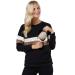 HAPPY MAMA Women's Maternity Nursing Zipped Sweatshirt Striped Jumper 1110 14 Black & Anaconda Print