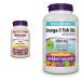 Webber Naturals Melatonin 5 mg Extra Strength (144 Quick Dissolve Tablets) + Omega-3 Fish Oil 1 000 mg (210 Softgels) 144 Melatonin + Oil 1 000 mg