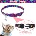 EXPAWLORER Breakaway Cat Collar 2 Pack with Bow tie and Bell - Cute Kitten Safety Collars - Plaid Dinosaur Universe Pattern Purple - Buy Online on SooperMarket.com