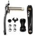 CYSKY Bike Crank Arm Set Mountain Bike Crank Arm Set 170mm 104 BCD with Bottom Bracket Kit and Chainring Bolts for MTB BMX Road Bicyle, Compatible with Shimano, FSA, Gaint (Black/Red)