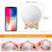 AGM 16-Color LED Moon Lamp with Remote & Touch Control - 3D Printed Night Light for Bedroom Caf & Dining Room | 15 cm | Dimmable Mood Light - Buy Online on SooperMarket.com