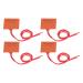 12 V silicone heater heating pillow silicone 4 pieces heating mat silicone heating pillow warmer 12 V 7.5 W 120 to 150 50 x 50 mm for pipeline barrel