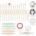 Vathery Nail Design Accessories Set - 15 Brush Set 5 Puncture Pens 30 Striping Tapes & Tweezers for Perfect Nail Art - International Shipping Available - Buy Online on SooperMarket.com