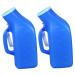 2Pcs Urinal for Men 1200ML Portable Urinal Spill Proof Pee Bottles with Lid & Handle Thick Plastic Male Urinal Large Opening Mens Urinals with Wraped Edge for Travel Hospital Blue.