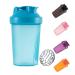 KANGSIT Protein Shaker Bottle with Stainless Steel Mixing Ball BPA- and DEHP-free Leakproof Flip On Lid- Protein & Supplement Shaker Bottle 400ml Blue