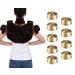 Moxibustion Box Moxa Burner Box Set - Acupuncture Moxa Box Moxibustion Burner Holder Box with 9 Boxes and Carry On Band for Neck Shoulder Acupuncture Point Pain Relive/NO Moxa Cone (B)