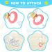 Vicloon Baby Dummy Clips 5 Pcs - BPA Free Soother Pacifier Chain Holder for Boys and Girls - Transparent Teether Toy Holder - Buy Online on SooperMarket.com