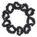 Set of 24 Black Satin Hair Scrunchies for Women - Elastic Hair Ties, Ponytail Holders, Fabric Hair Bands - Girls Hair Accessories - Buy Online on SooperMarket.com