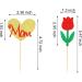 Arthsdite Happy Mothers Day Cupcake Toppers Flower Cupcake Picks Love Mom Heart Cake Decoration Party Supplies for Mother's Day Party Decorations Supply- Red Glitter Red Flower - Buy Online on SooperMarket.com