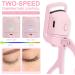 Heated Eyelash Curler Electric - 2 Modes, Quick Heating, Easy Curl, Long Lasting Natural Lashes - Save Makeup Time - Pink - Buy Online on SooperMarket.com