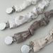 Mimuselina 4-Pack Pacifier Chain with Metal Clip for Babies - Fabric Pacifier Strap & Clip (Neutro) | International Shipping Available - Buy Online on SooperMarket.com