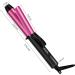 Dual Voltage Travel Ceramic Curling Iron - 1 Inch Mini Size Adjustable Temperature Keratin & Argan Oil - Perfect for Short Hair Includes Storage Bag Hot Pink - Buy Online on SooperMarket.com