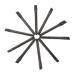 Baluue 10 Pcs Eye Shadow Brush Dual Ended Makeup Brush Sponge Applicator Makeup Applicator Stainless Steel 5.8X0.7X0.5CM Black