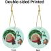 YYHHAOFA Sunflower Seeds Watermelon Seeds Prints Christmas Ceramic Round Pendant Decoration - Festive Hanging Ornament for Stores and Homes -2.9 in - Buy Online on SooperMarket.com