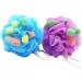 NOLITOY Colorful Bath Balls 4pcs - Super Soft Shower Sponge for Adults & Kids | Bath Flower Shower Wipe - Buy Online on SooperMarket.com