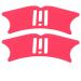 Nose Shadow Template Silicone Contour Tool for Nose Eyebrow and Makeup Tool Set with Applicator for Beauty Enthusiasts (Rose Red)