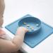 ezpz Mini Bowl (Coral) - Silicone Suction Bowl for Infants + Toddlers with Built-in Placemat - Includes Travel Bag - Buy Online on SooperMarket.com