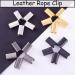 Adjustable Leather Rope Clip Crimping Cord Clamp 20mm 120pcs - Black | DIY Leather Cord Making - Buy Online on SooperMarket.com