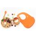 Love Earth Bamboo Baby Weaning Set - 5 Piece Eco-Friendly Set for Babies 3 Months to 6 Years - Includes Suction Plate, Bowl, Spoons, and Silicone Bib (Yellow) - Buy Online on SooperMarket.com