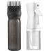 URRANEE Hair Applicator Bottle-Root Comb Applicator Bottle and Continuous Spray Bottle Hair Spray Bottle and Oil Applicator for Hair (Black)